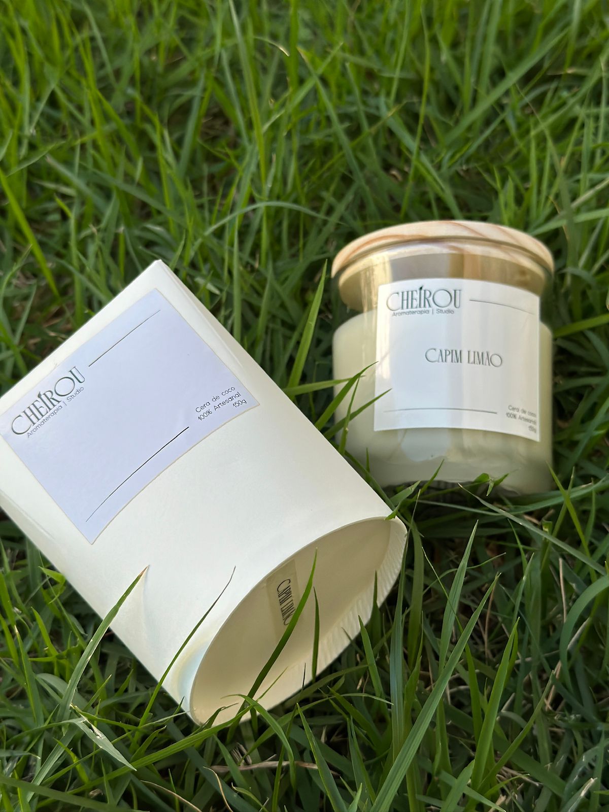 Vela Vidro Capim Limão - 150g