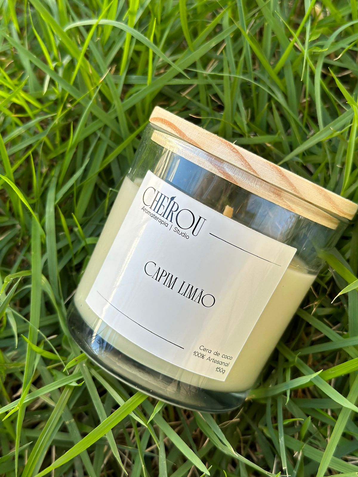 Vela Vidro Capim Limão - 150g