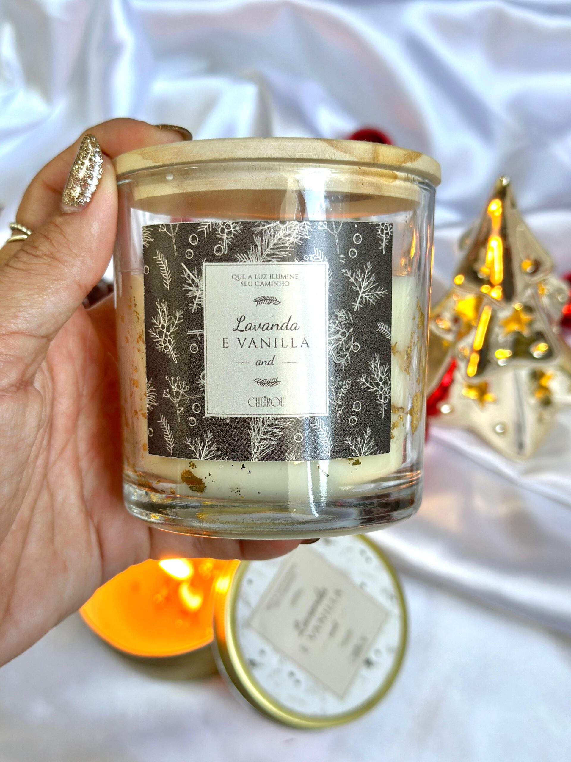 Vela Vidro Lavanda e Vanilla - 150g