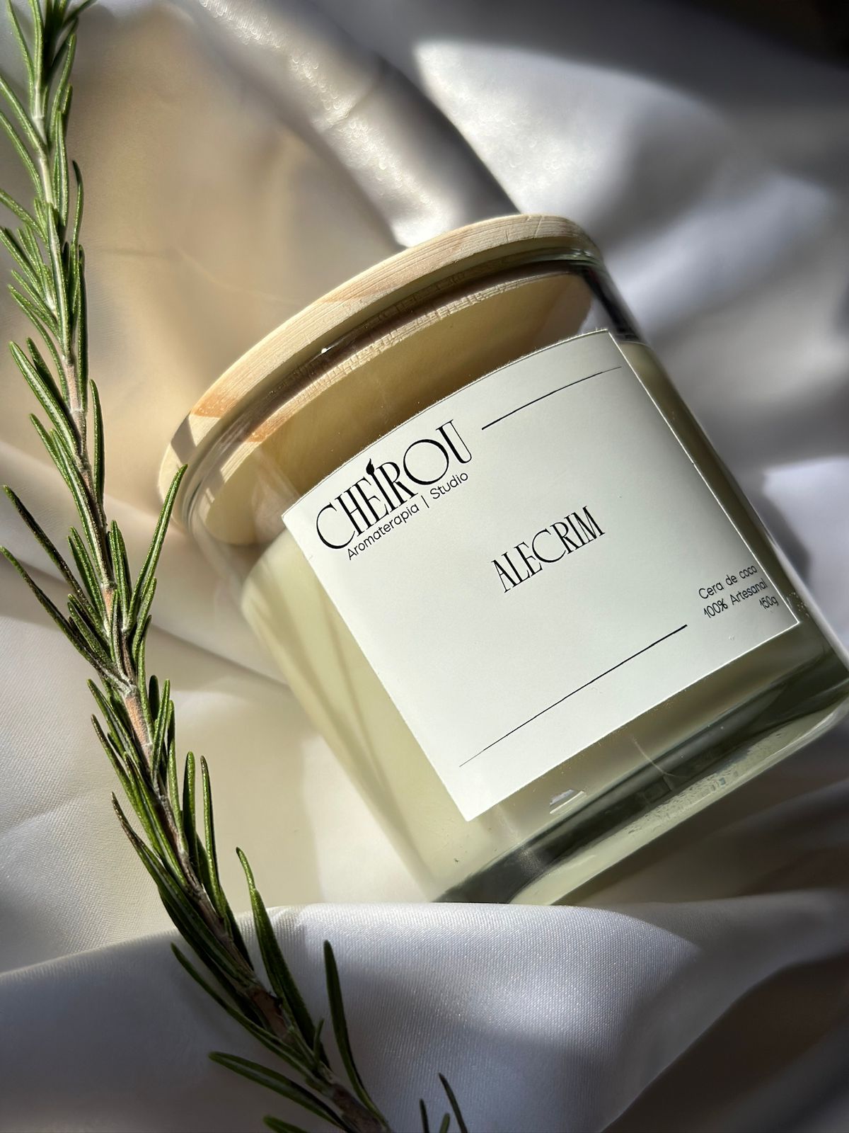 Vela Vidro Alecrim - 150g