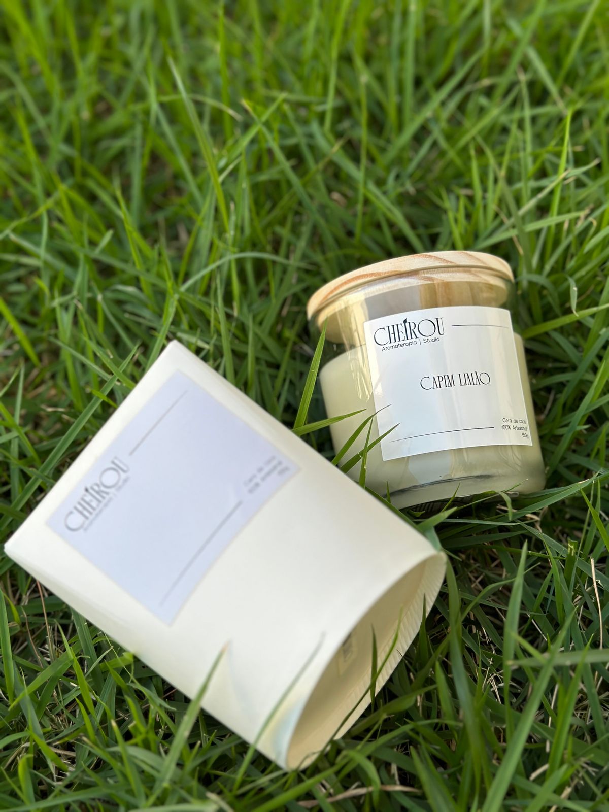 Vela Vidro Capim Limão - 150g