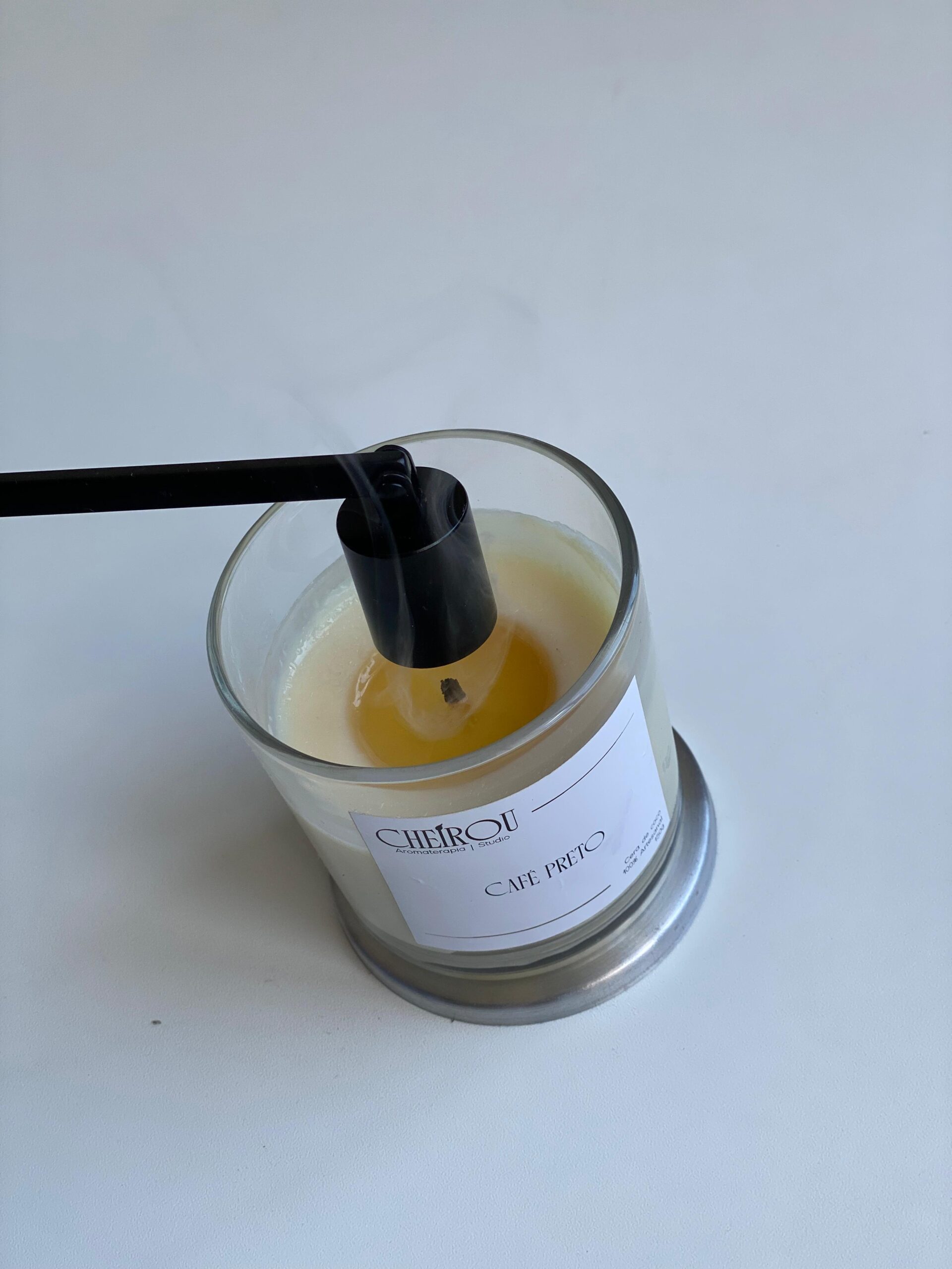Vela Vidro Café Preto - 150g